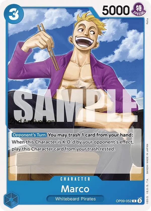 Marco, Emperors in the New World: 2nd Anniversary Tournament Cards OP09-052