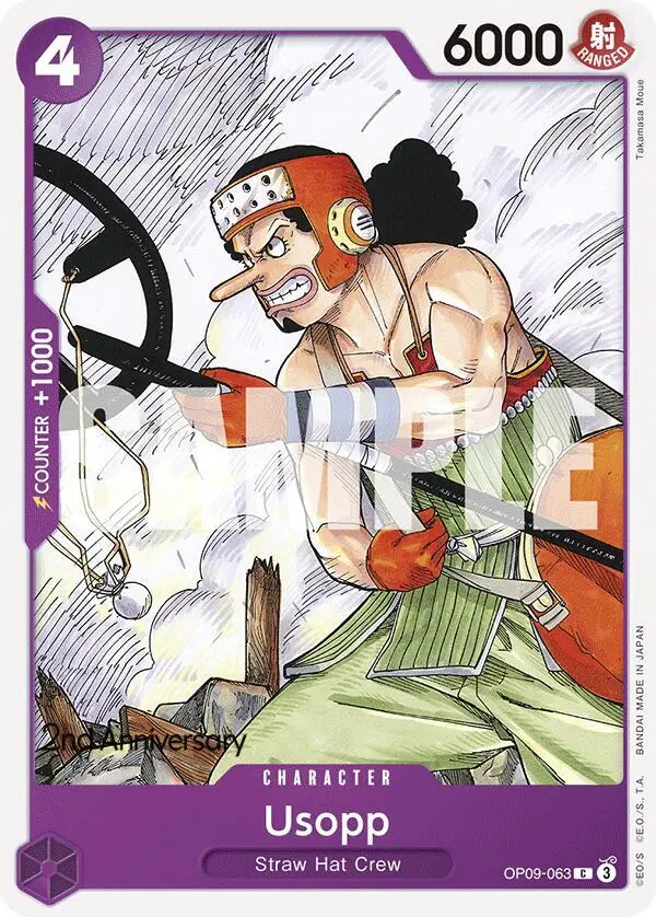 Usopp, Emperors in the New World: 2nd Anniversary Tournament Cards OP09-063