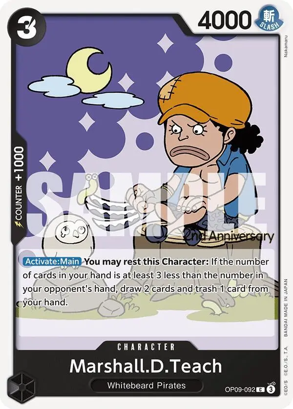 Marshall.D.Teach, Emperors in the New World: 2nd Anniversary Tournament Cards OP09-092