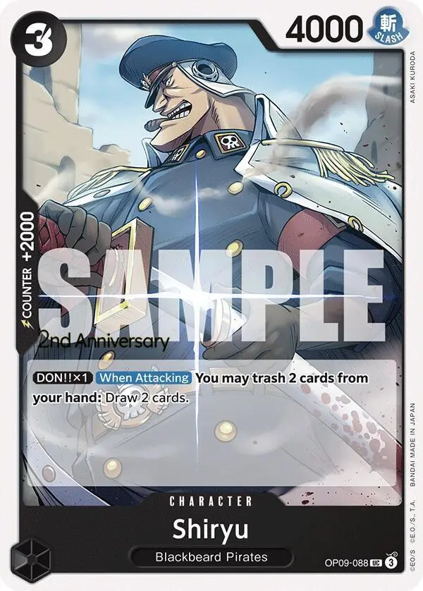 Shiryu, Emperors in the New World: 2nd Anniversary Tournament Cards OP09-088