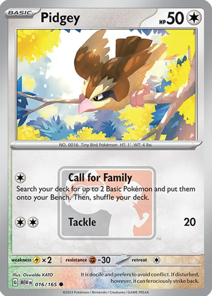 Pidgey, League & Championship Cards 016/165
