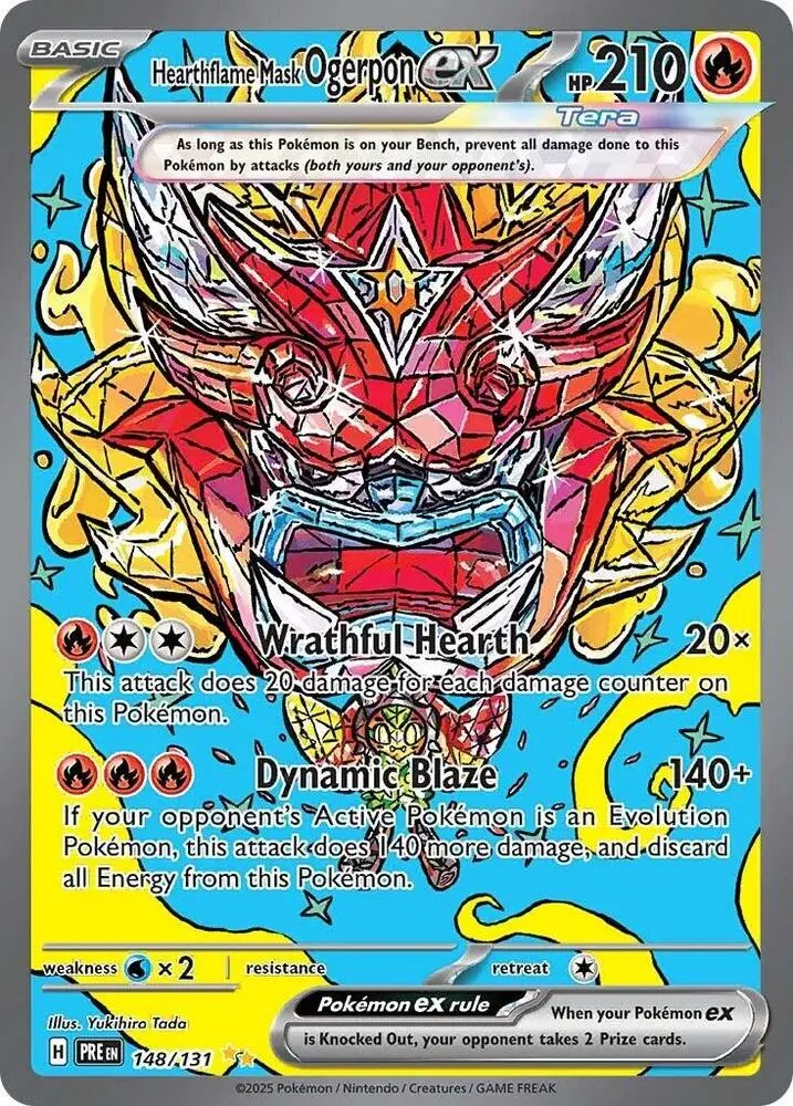 Hearthflame Mask Ogerpon ex, Prismatic Evolutions 148/131