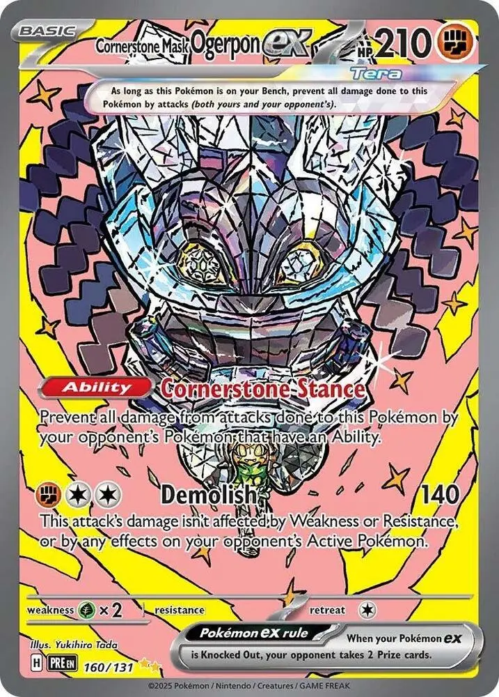 Cornerstone Mask Ogerpon ex, Prismatic Evolutions 160/131