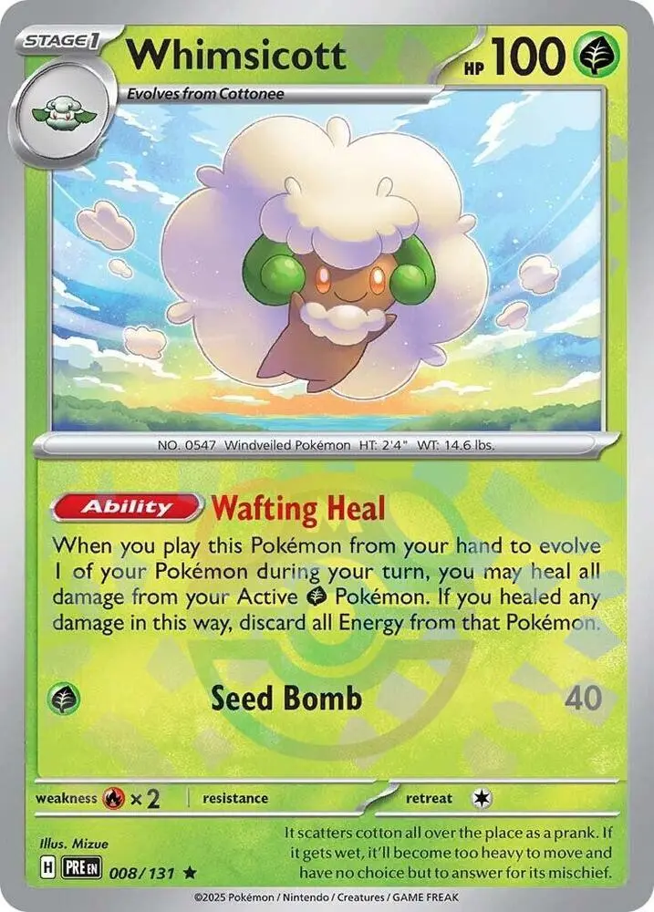 Whimsicott (Poke Ball Pattern), Prismatic Evolutions 008/131
