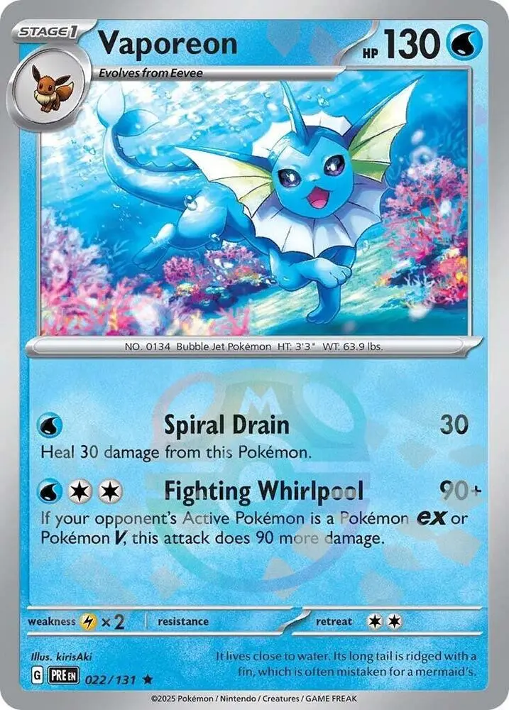 Vaporeon (Poke Ball Pattern), Prismatic Evolutions 022/131
