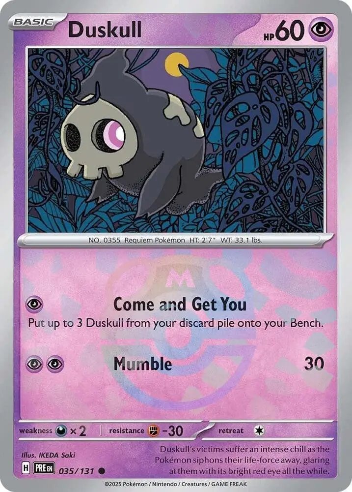 Duskull (Poke Ball Pattern), Prismatic Evolutions 035/131