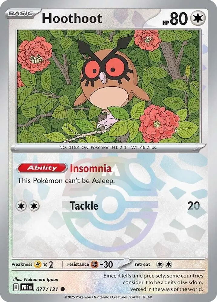 Hoothoot (Poke Ball Pattern), Prismatic Evolutions 077/131