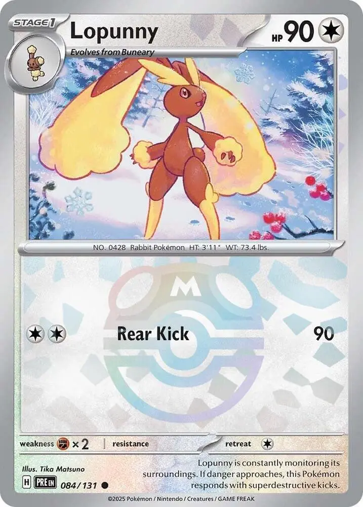 Lopunny (Poke Ball Pattern), Prismatic Evolutions 084/131