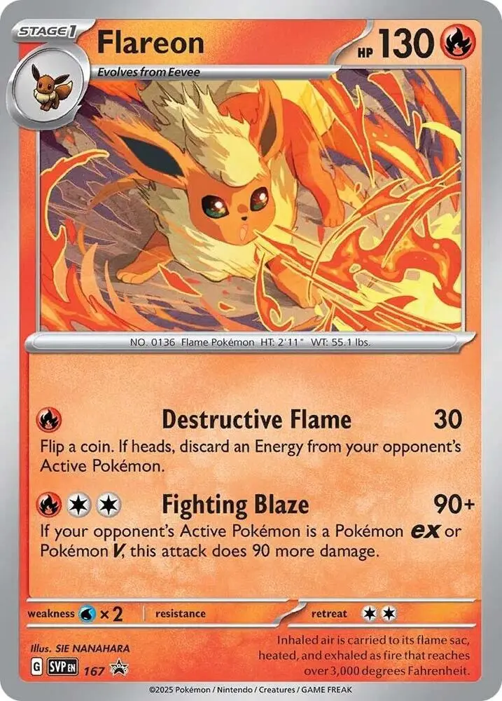 Flareon, SVP Black Star Promos 167/225