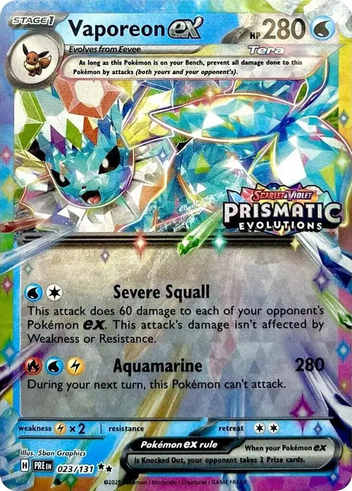 Vaporeon ex, Miscellaneous Cards & Products 023/131