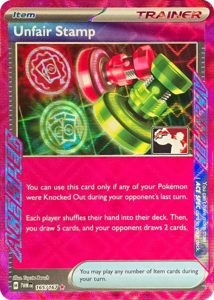 Unfair Stamp, Prize Pack Series Cards 165/167