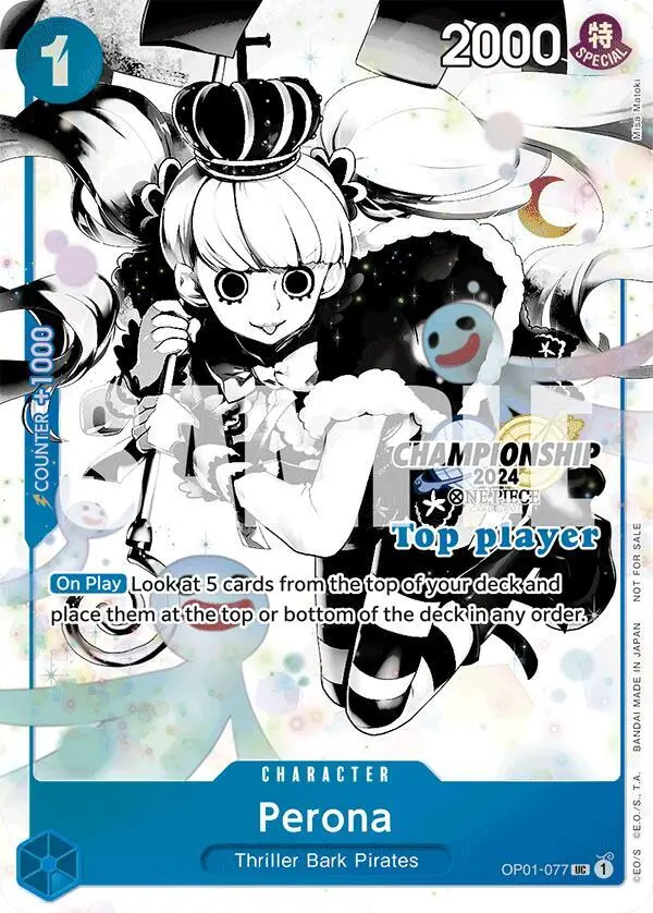 Perona (Championship 2024 Top Player Pack Vol. 2), One Piece Promotion Cards OP01-077