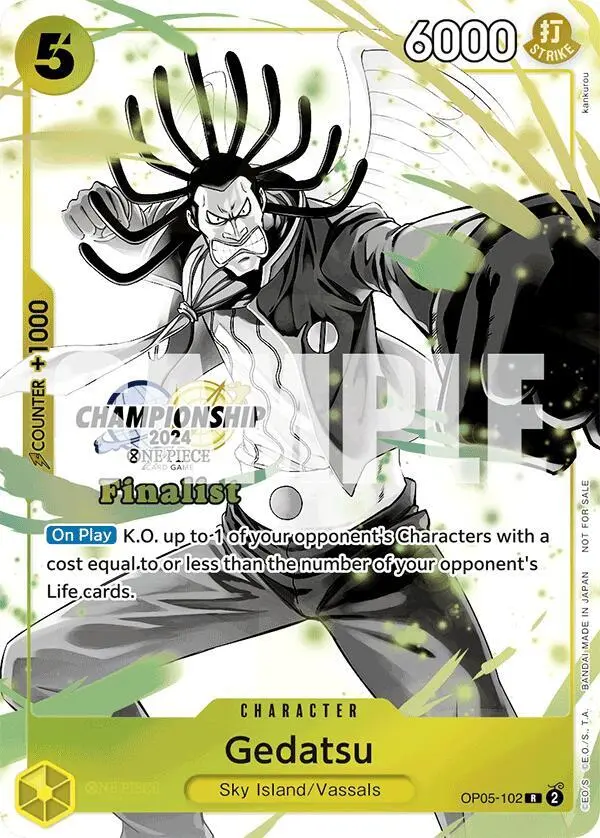 Gedatsu (Championship 2024 Finalist Card Set Vol. 2), One Piece Promotion Cards OP05-102