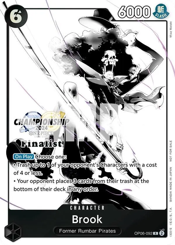 Brook (Championship 2024 Finalist Card Set Vol. 2), One Piece Promotion Cards OP06-092