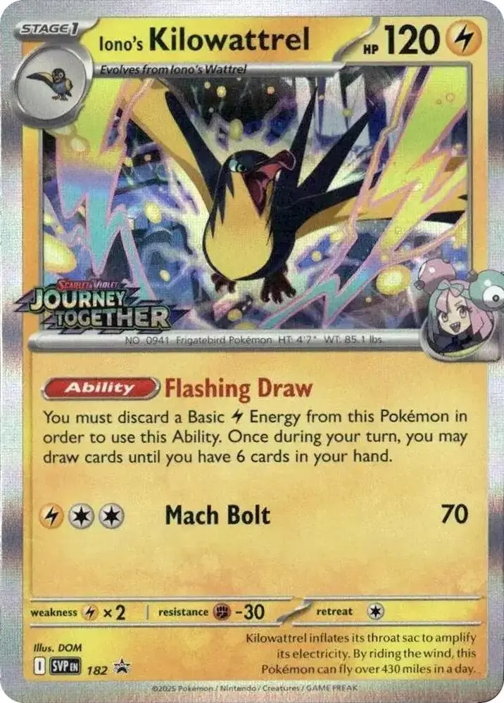 Iono's Kilowattrel, SVP Black Star Promos 182/225