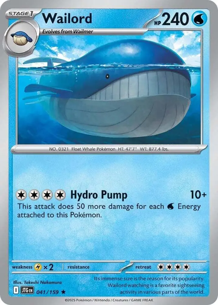 Wailord, Journey Together 041/159