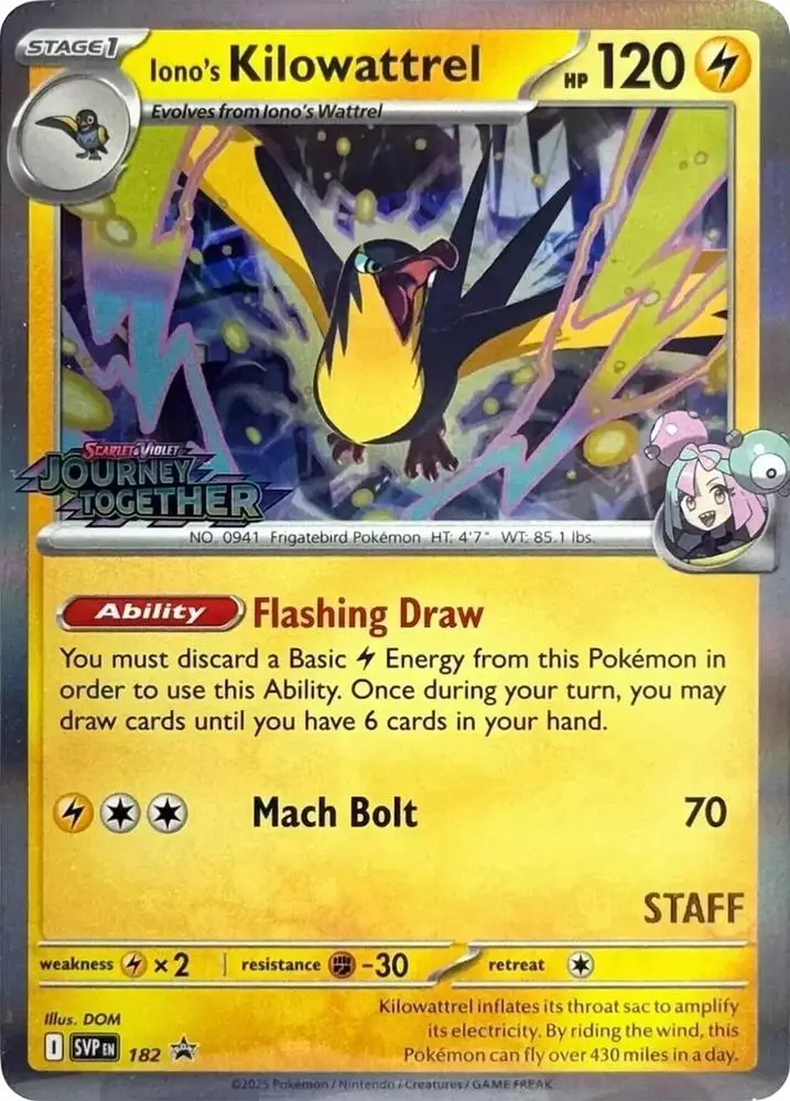 Iono's Kilowattrel, SVP Black Star Promos 182