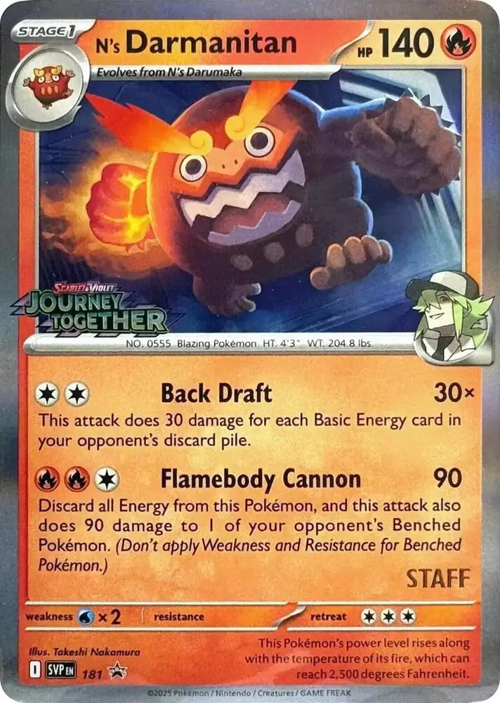 N's Darmanitan, SVP Black Star Promos 181
