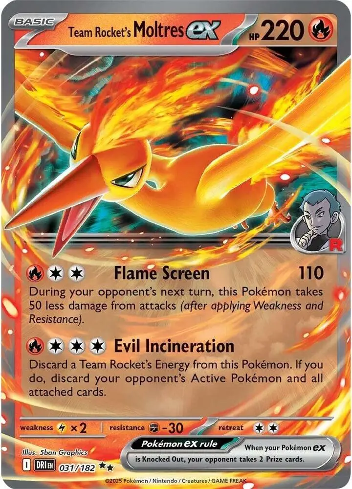 Team Rocket's Moltres ex, Destined Rivals 031/182