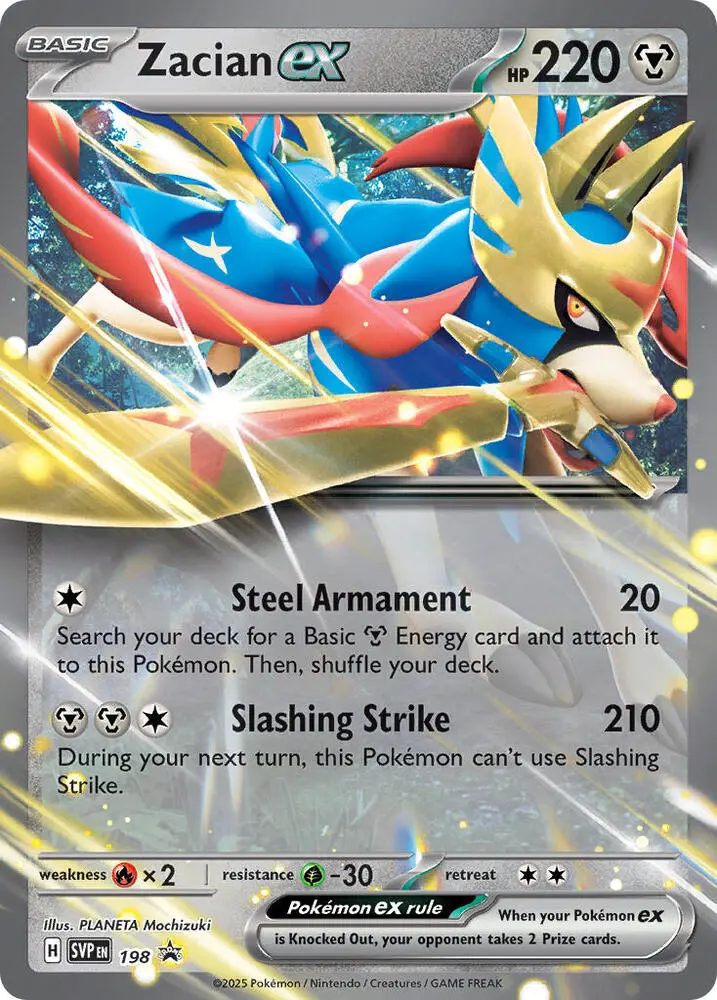 Zacian ex, SVP Black Star Promos 198/225