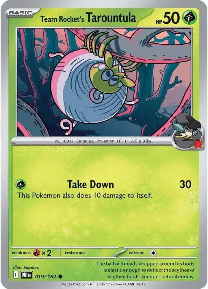 Team Rocket's Tarountula, Destined Rivals 019/182