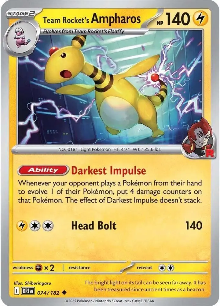 Team Rocket's Ampharos, Destined Rivals 074/182
