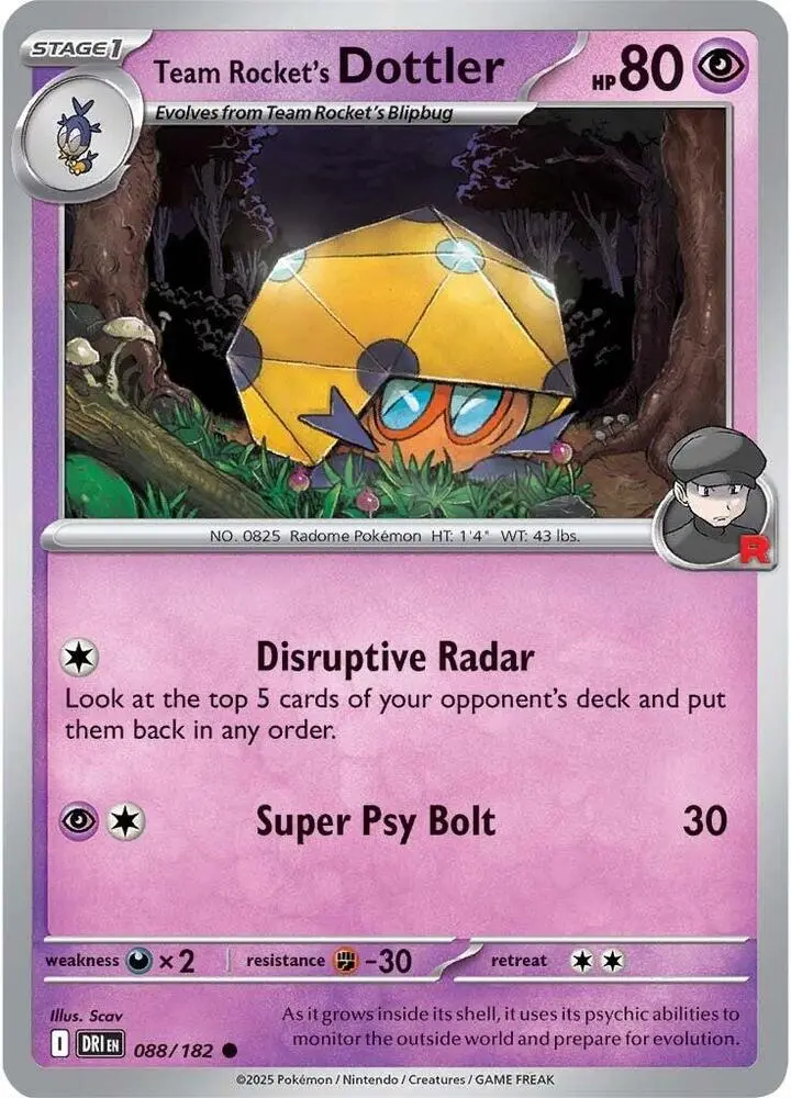 Team Rocket's Dottler, Destined Rivals 088/182