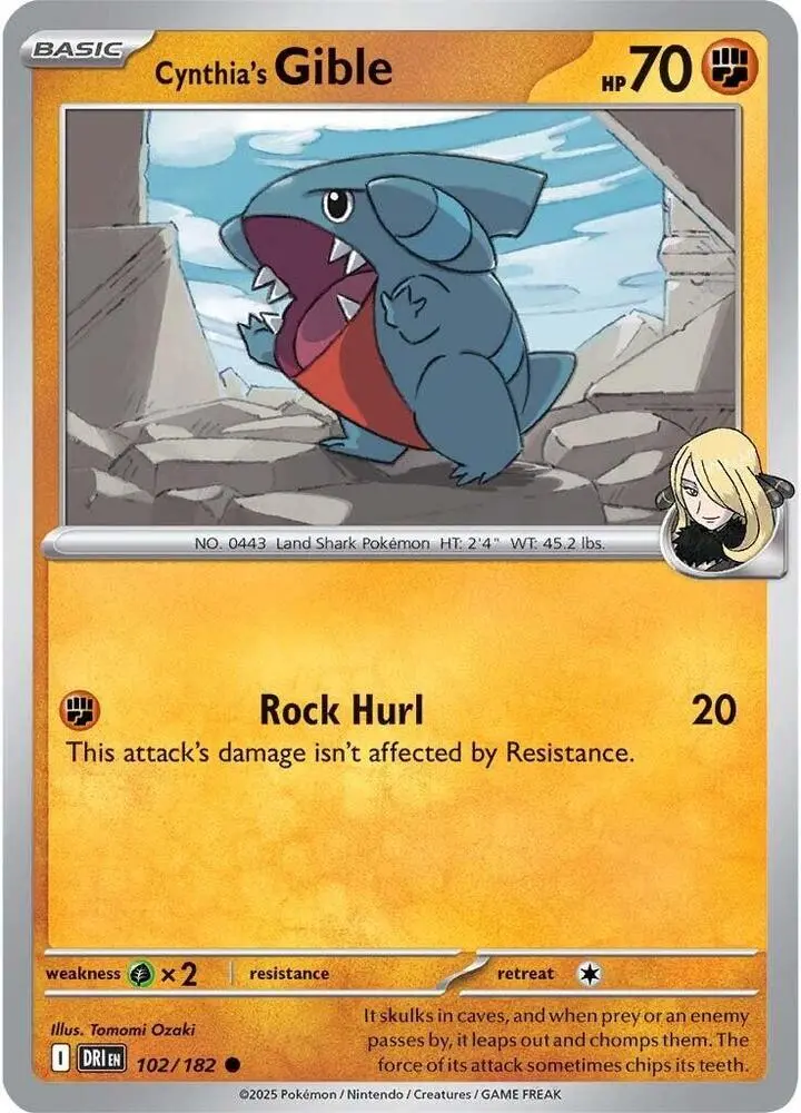 Cynthia's Gible, Destined Rivals 102/182