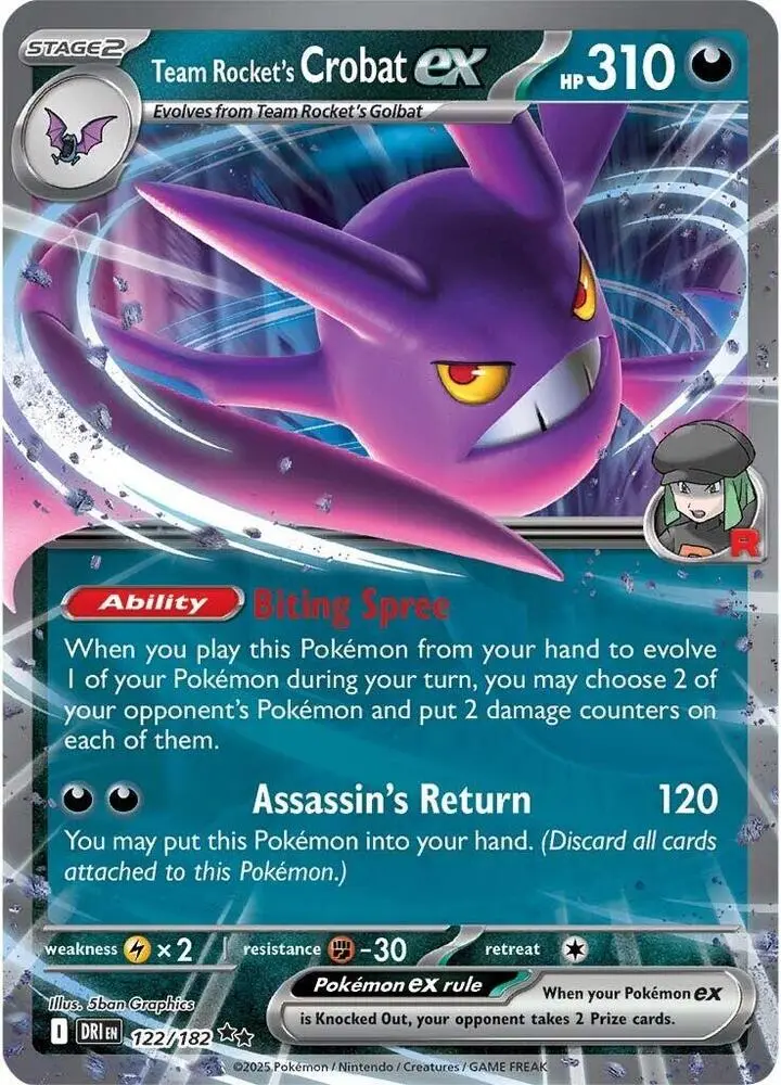 Team Rocket's Crobat ex, Destined Rivals 122/182