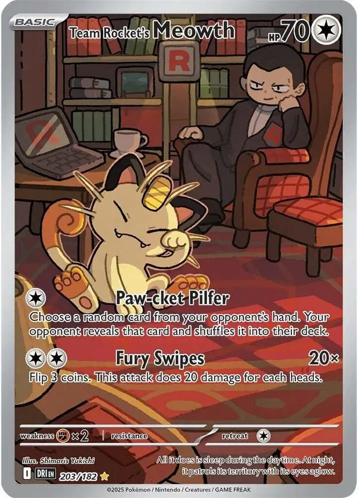 Team Rocket's Meowth, Destined Rivals 203/182