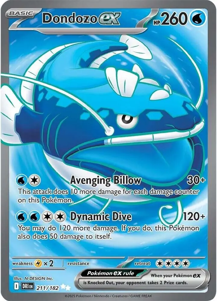 Dondozo ex, Destined Rivals 211/182