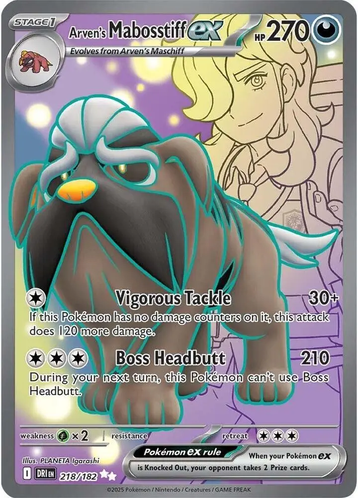 Arven's Mabosstiff ex, Destined Rivals 218/182