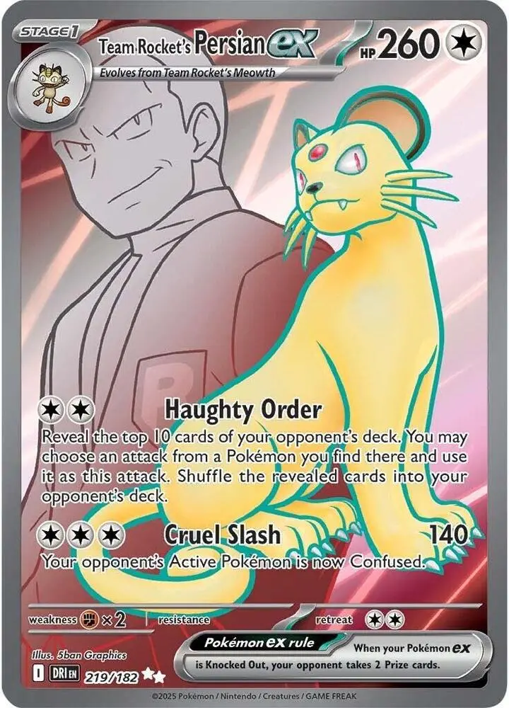 Team Rocket's Persian ex, Destined Rivals 219/182