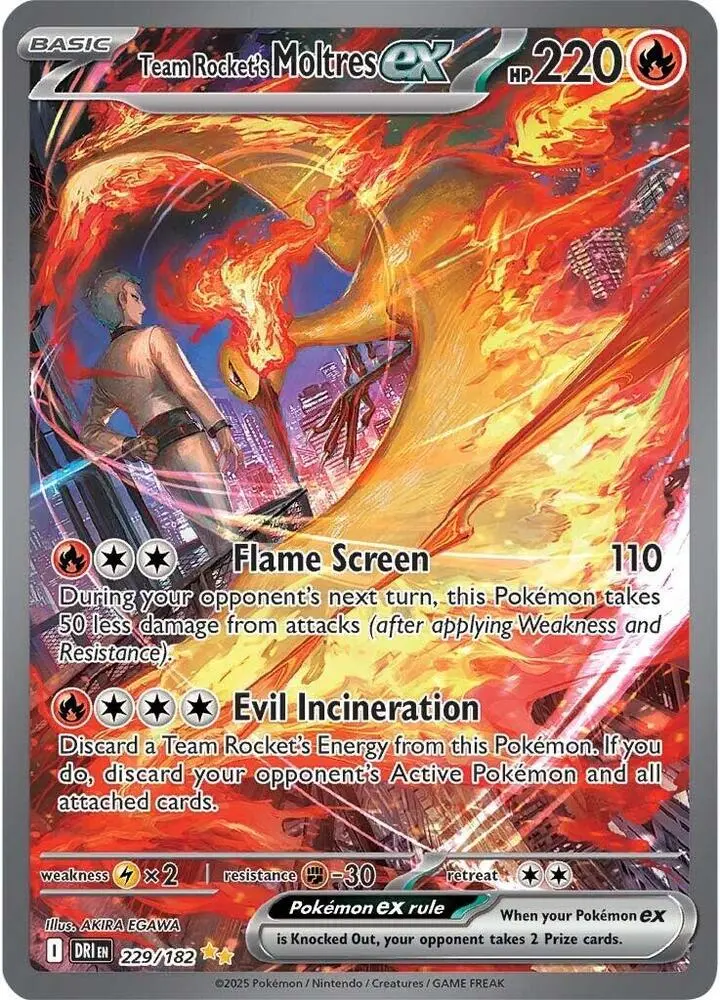 Team Rocket's Moltres ex, Destined Rivals 229/182