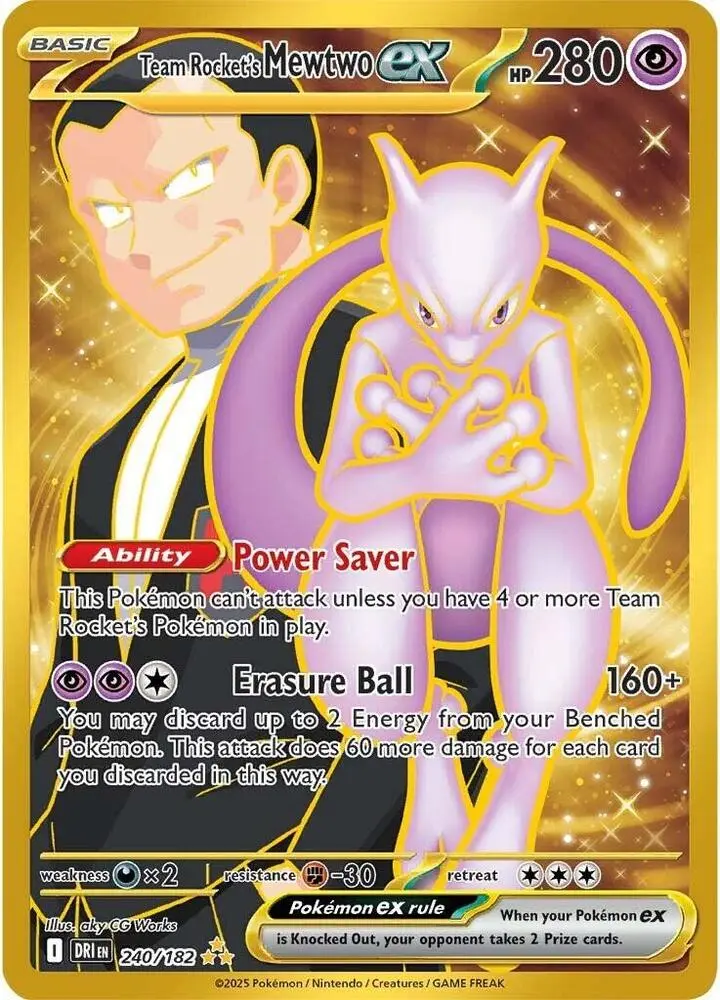 Team Rocket's Mewtwo ex, Destined Rivals 240/182