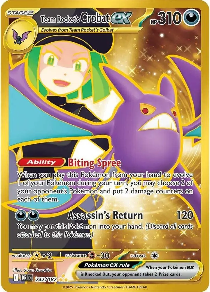 Team Rocket's Crobat ex, Destined Rivals 242/182