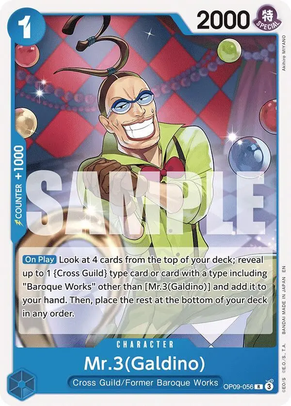 Mr.3 (Galdino Reprint), Starter Deck 25 BLUE Buggy OP09-056