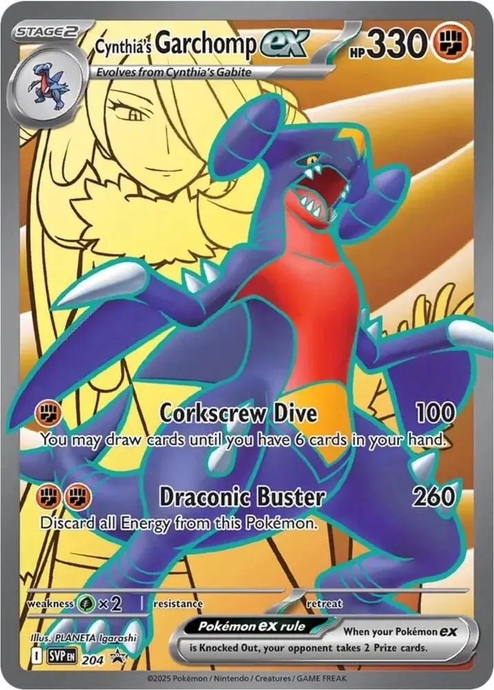 Cynthia's Garchomp ex, SVP Black Star Promos 204/225