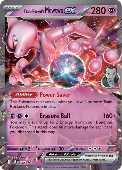 Team Rocket's Mewtwo ex, SVP Black Star Promos 205/225