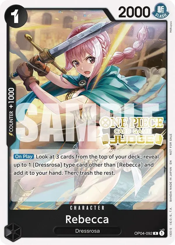 Rebecca (Judge Pack Vol. 6), One Piece Promotion Cards OP04-092