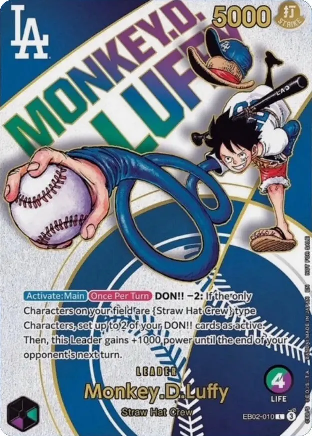 Monkey.D.Luffy (Dodgers x ONE PIECE), One Piece Promotion Cards EB02-010