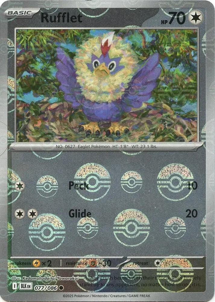 Rufflet (Master Ball Pattern), Black Bolt 077/086