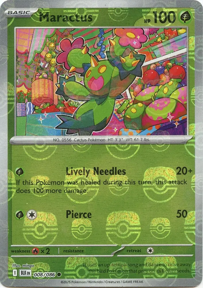Maractus (Master Ball Pattern), Black Bolt 008/086