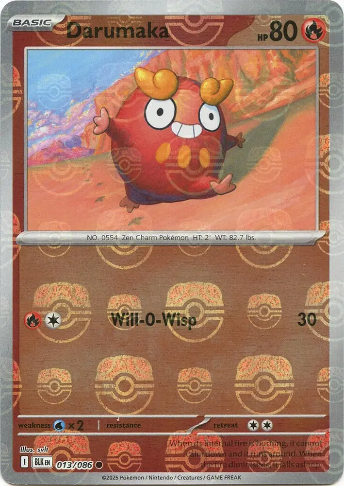 Darumaka (Master Ball Pattern), Black Bolt 013/086