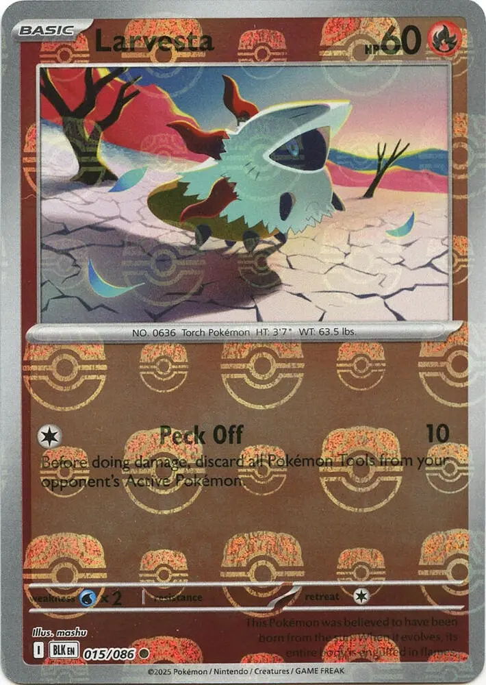 Larvesta (Master Ball Pattern), Black Bolt 015/086