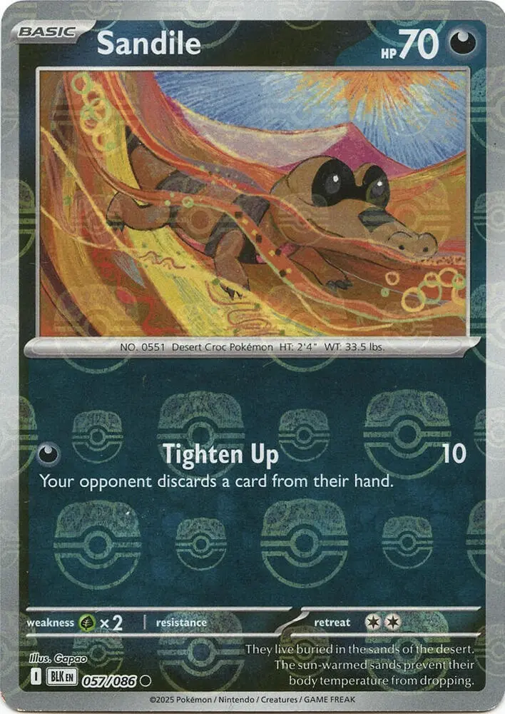 Sandile (Master Ball Pattern), Black Bolt 057/086