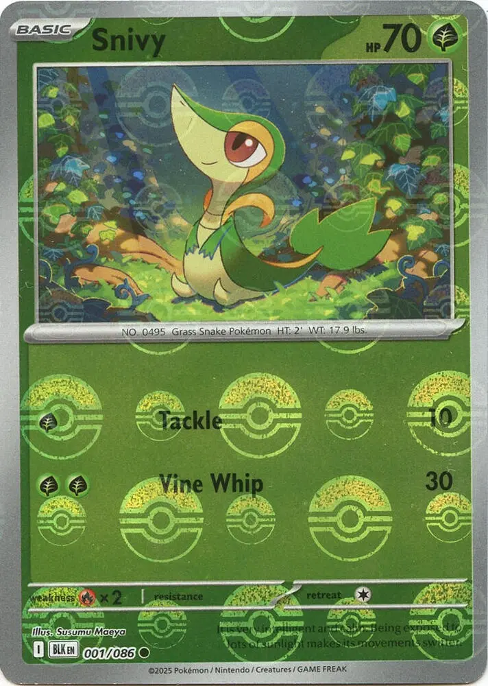 Snivy (Master Ball Pattern), Black Bolt 001/086