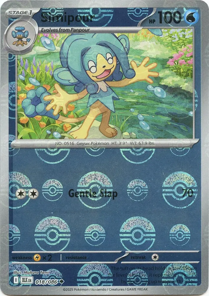 Simipour (Master Ball Pattern), Black Bolt 018/086