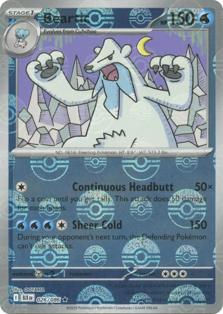 Beartic (Master Ball Pattern), Black Bolt 026/086
