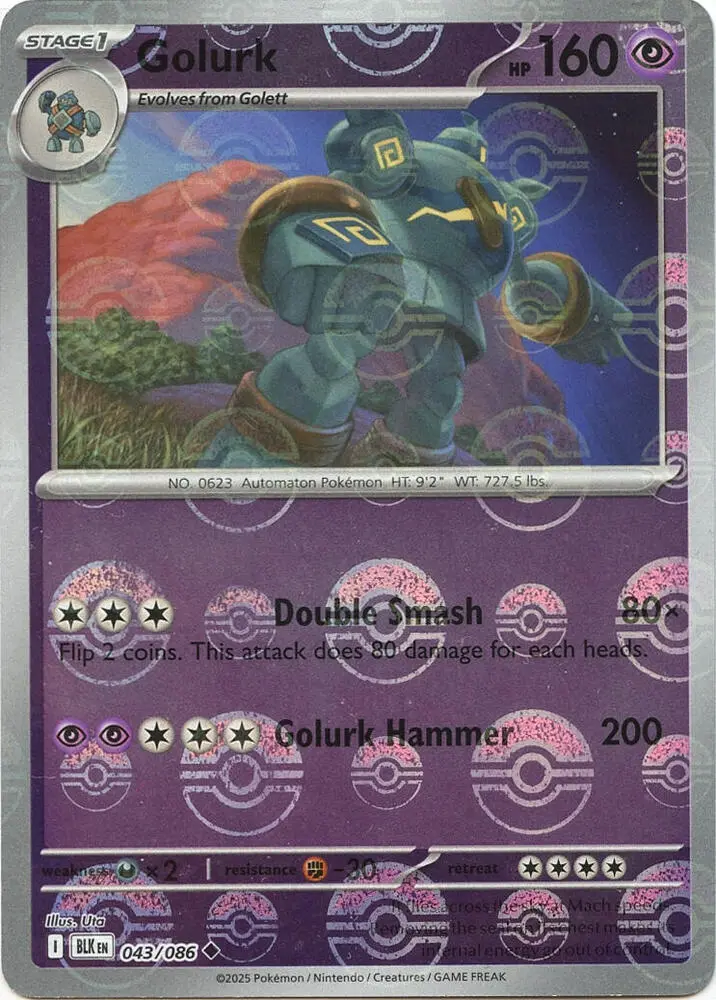 Golurk (Master Ball Pattern), Black Bolt 043/086